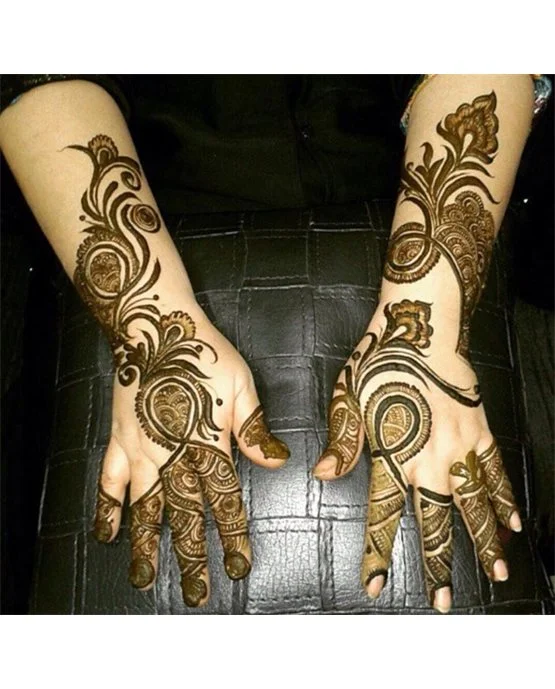 Blend And Butterfly Heavy Arabic Mehndi Design Layout