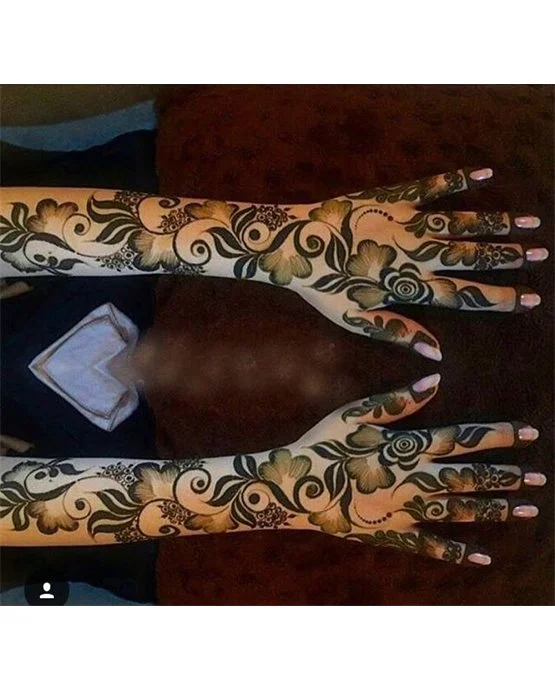 Bloom Inspired Chic Arabic Mehndi Design