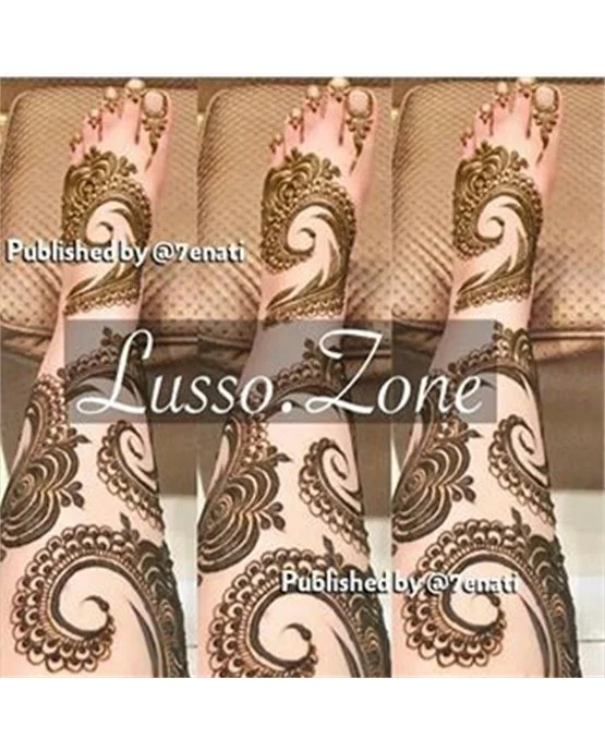 Luxurious Bead And Plait Covering Arabic Mehndi Design
