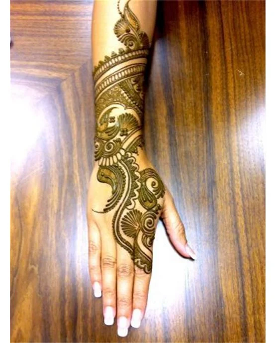 Traditional Layout Using Net Arabic Mehndi Design