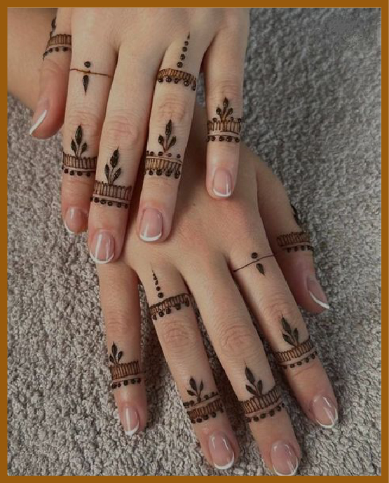 Circular ring trail khafif back hand design Khafif%20(Minimal)%20back%20hand Mehndi Design