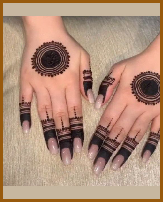 Grand mandala highlight in simple back hand mehndi Grand mandala highlight in simple back hand mehndi