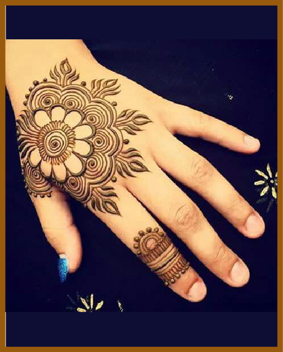 Simple side mandala art back hand mehndi design Simple side mandala art back hand mehndi design