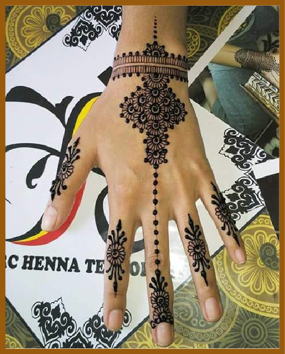Tiny dot mandala in simple back hand mehndi art Tiny dot mandala in simple back hand mehndi art