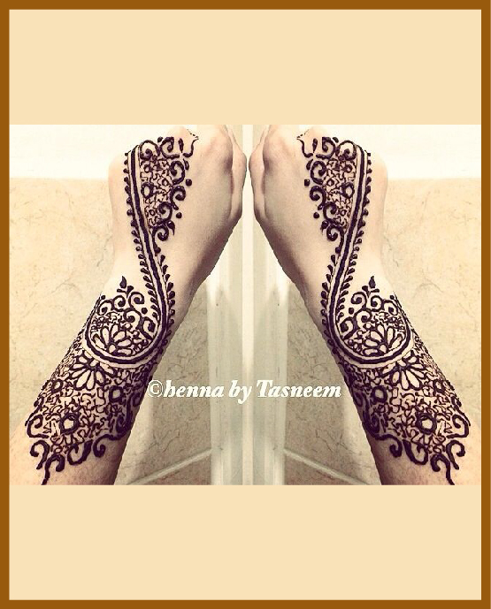 Spiral shaped stylish back hand mehndi design Spiral shaped stylish back hand mehndi design