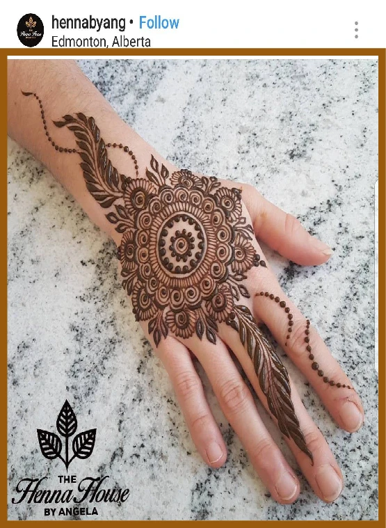 Aesthetic back hand floral swirl mehndi design Aesthetic back hand floral swirl mehndi design
