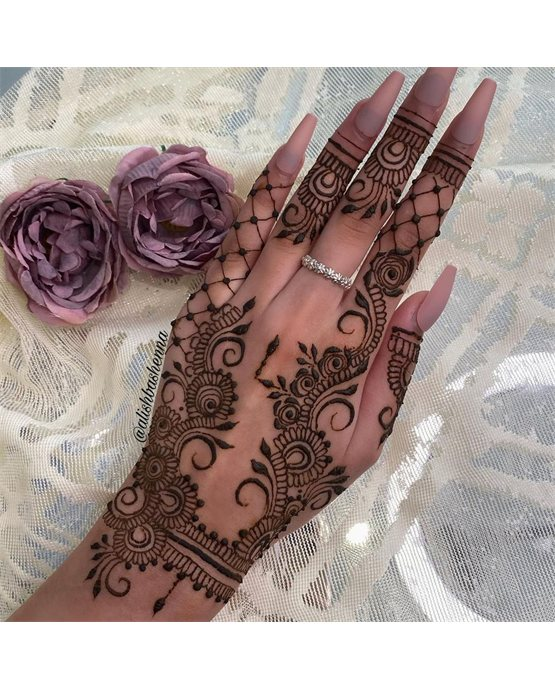 Beautiful Paisley With Mesh Covering Back Hand Mehndi Design Beautiful Paisley With Mesh Covering Back Hand Mehndi Design