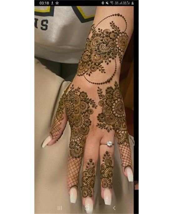 Bold Petal Back Hand Mehndi Design Structure Bold Petal Back Hand Mehndi Design Structure