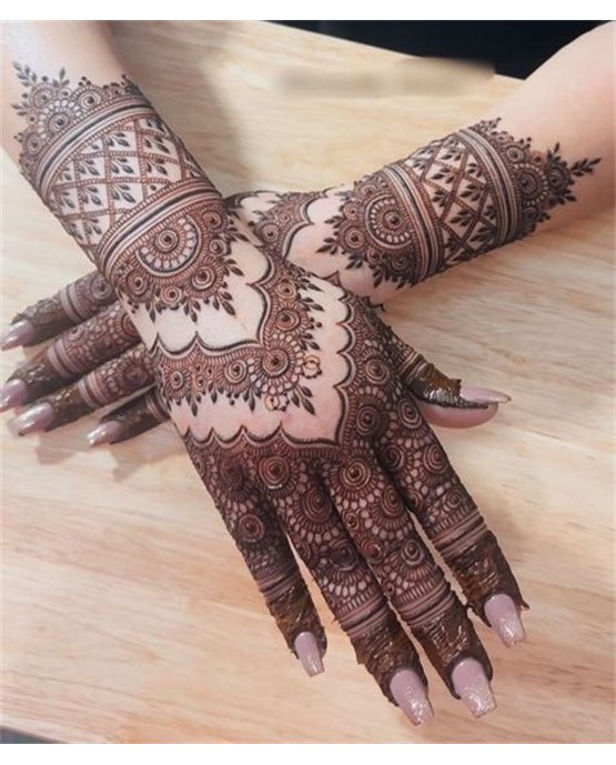 Ethnic Leaf Wrap On Back Hand Mehndi Design Ethnic Leaf Wrap On Back Hand Mehndi Design