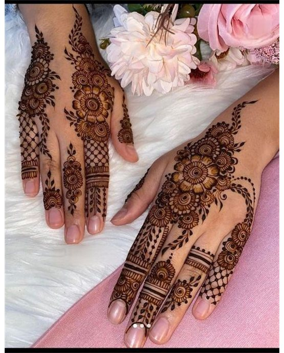 Mandala And Chevron Dainty Back Hand Mehndi Design Inspiration Mandala And Chevron Dainty Back Hand Mehndi Design Inspiration