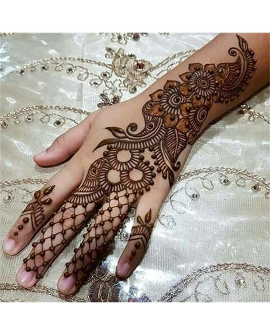 Neat Border And Filigree Featuring Back Hand Mehndi Design Neat Border And Filigree Featuring Back Hand Mehndi Design
