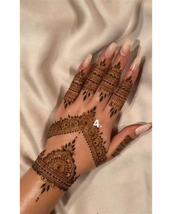 Teardrop Inspired Unique Back Hand Mehndi Design Teardrop Inspired Unique Back Hand Mehndi Design