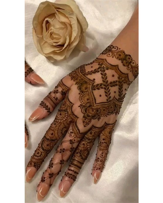 Timeless Formation Blending Into Chevron Back Hand Mehndi Design Timeless Formation Blending Into Chevron Back Hand Mehndi Design