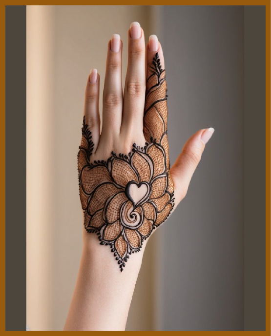 Symmetric blocks art for modern back hand mehndi design Symmetric blocks art for modern back hand mehndi design