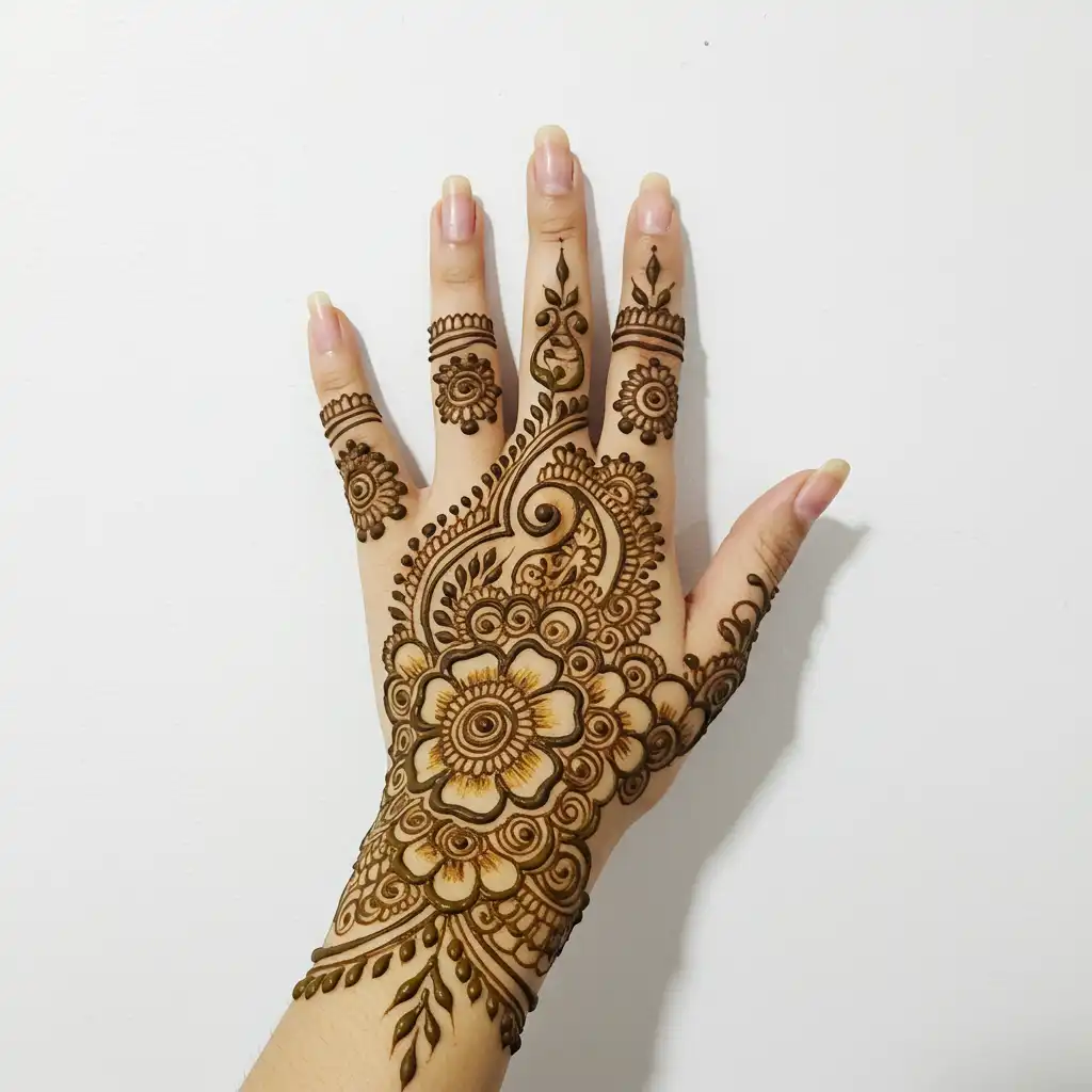 New back hand mehndi design 224 New back hand mehndi design 224