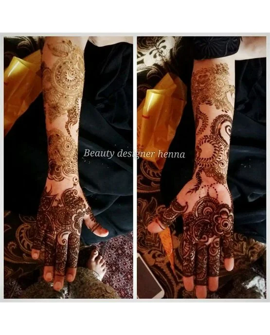 Exquisite Outline Placement On Bridal Mehndi Design