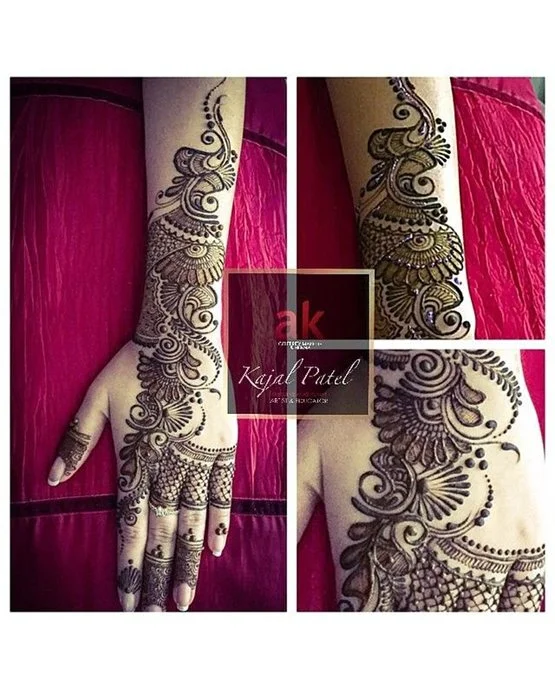 Star Inspired Minimal Bridal Mehndi Design