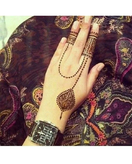Bloom Inspired Chic Royal Finger Mehndi Design