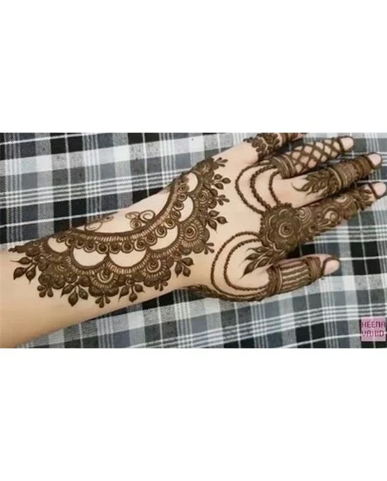 Soft Bead Stylish Finger Mehndi Design Structure