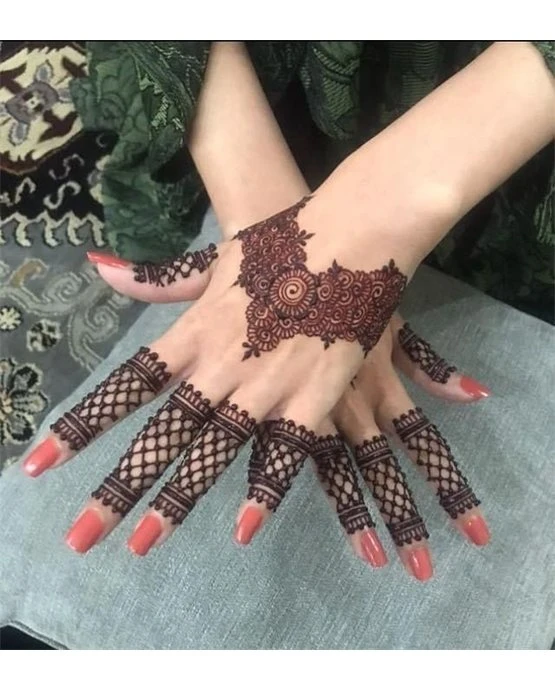 Soft Bead Back Finger Mehndi Design Structure Soft Bead Back Finger Mehndi Design Structure