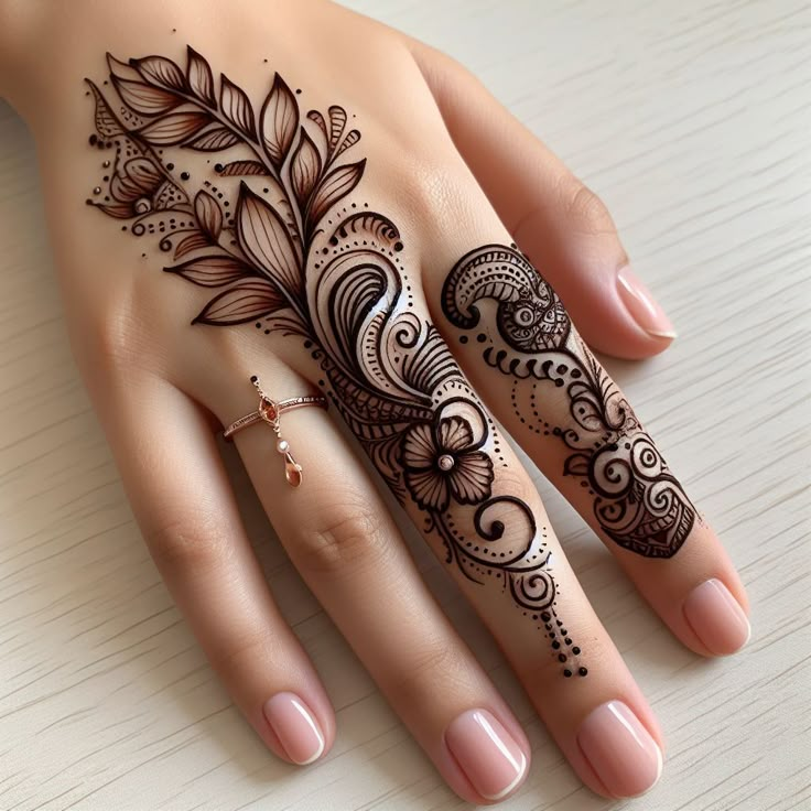 New finger mehndi design 14 New finger mehndi design 14
