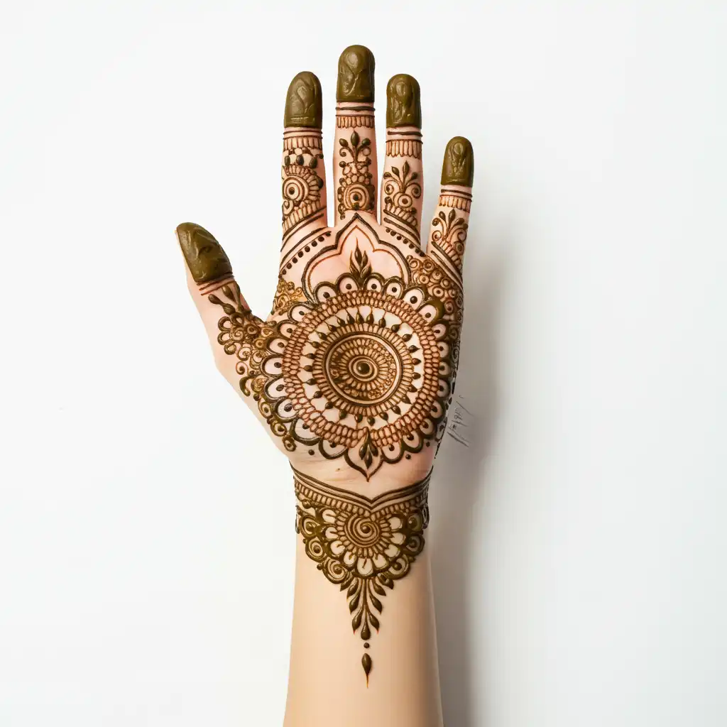 Flower tikki mehndi design 17 Flower tikki mehndi design 17