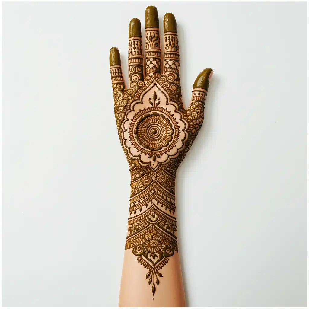 Flower tikki mehndi design 18 Flower tikki mehndi design 18