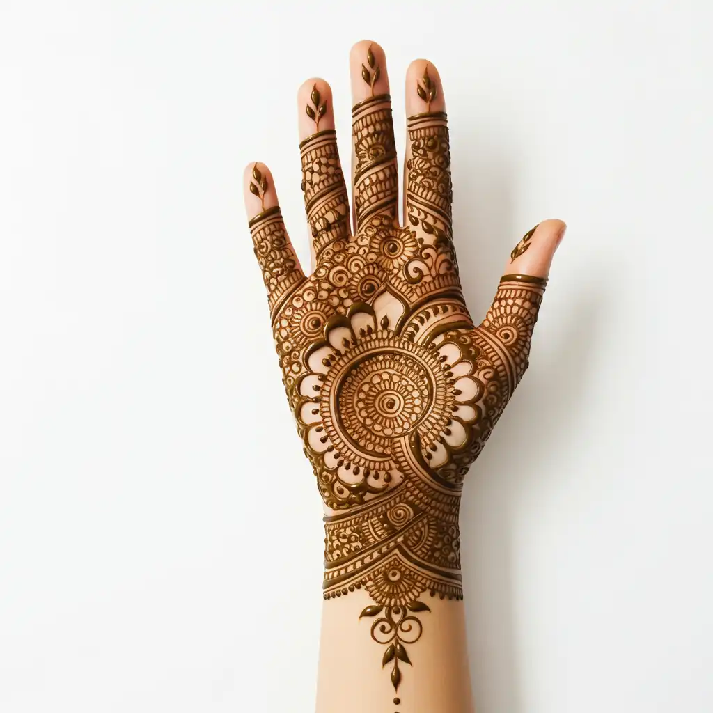 Flower tikki mehndi design 19 Flower tikki mehndi design 19