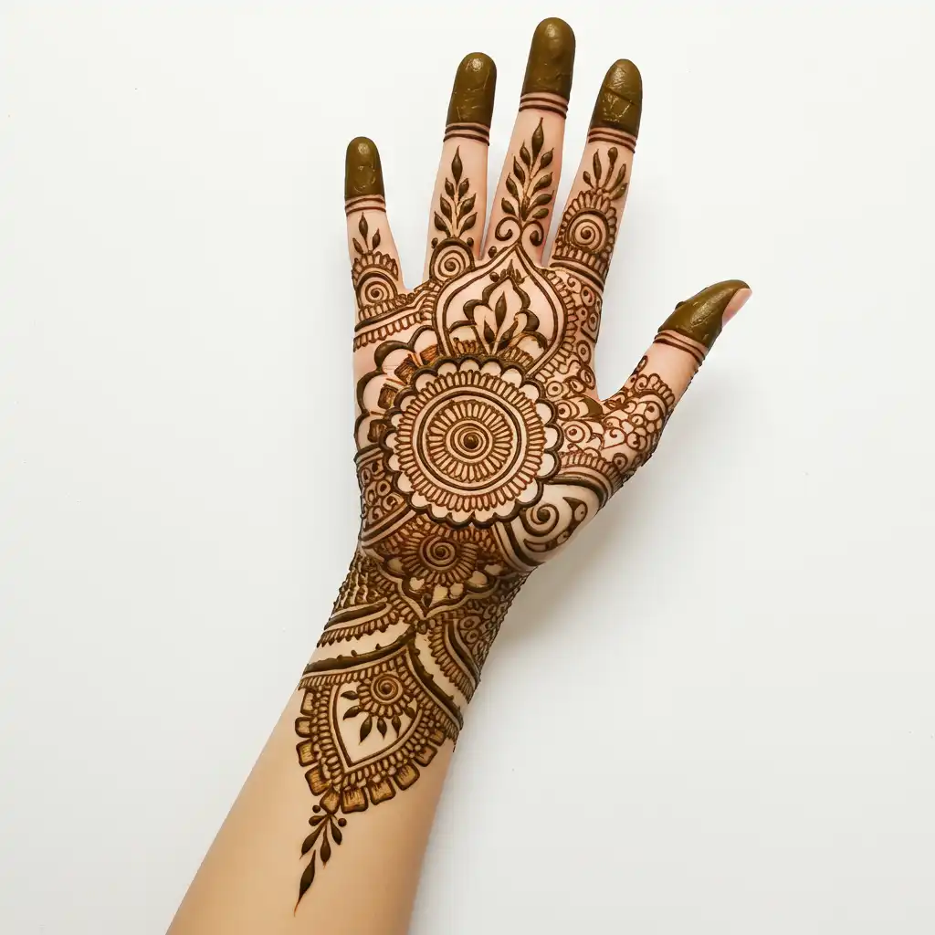 Flower tikki mehndi design 20 Flower tikki mehndi design 20