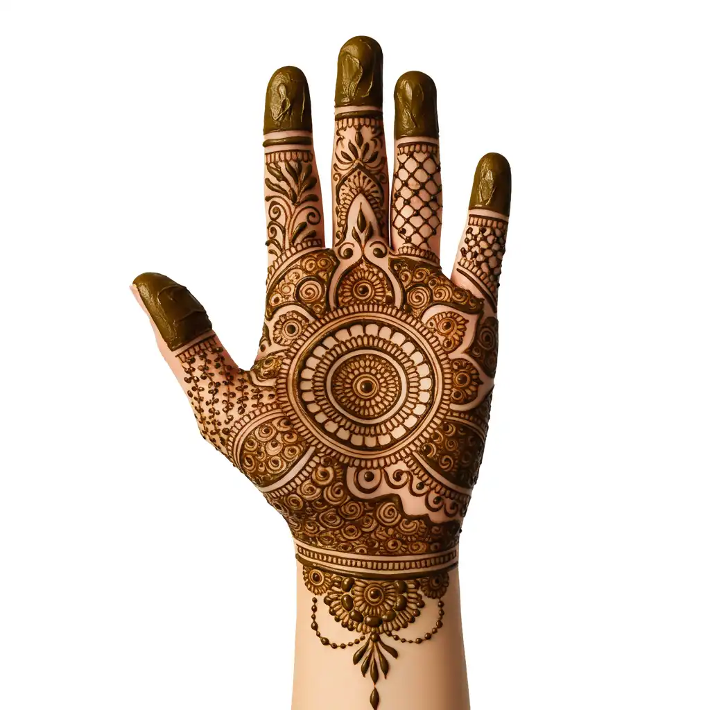 Flower tikki mehndi design 21 Flower tikki mehndi design 21