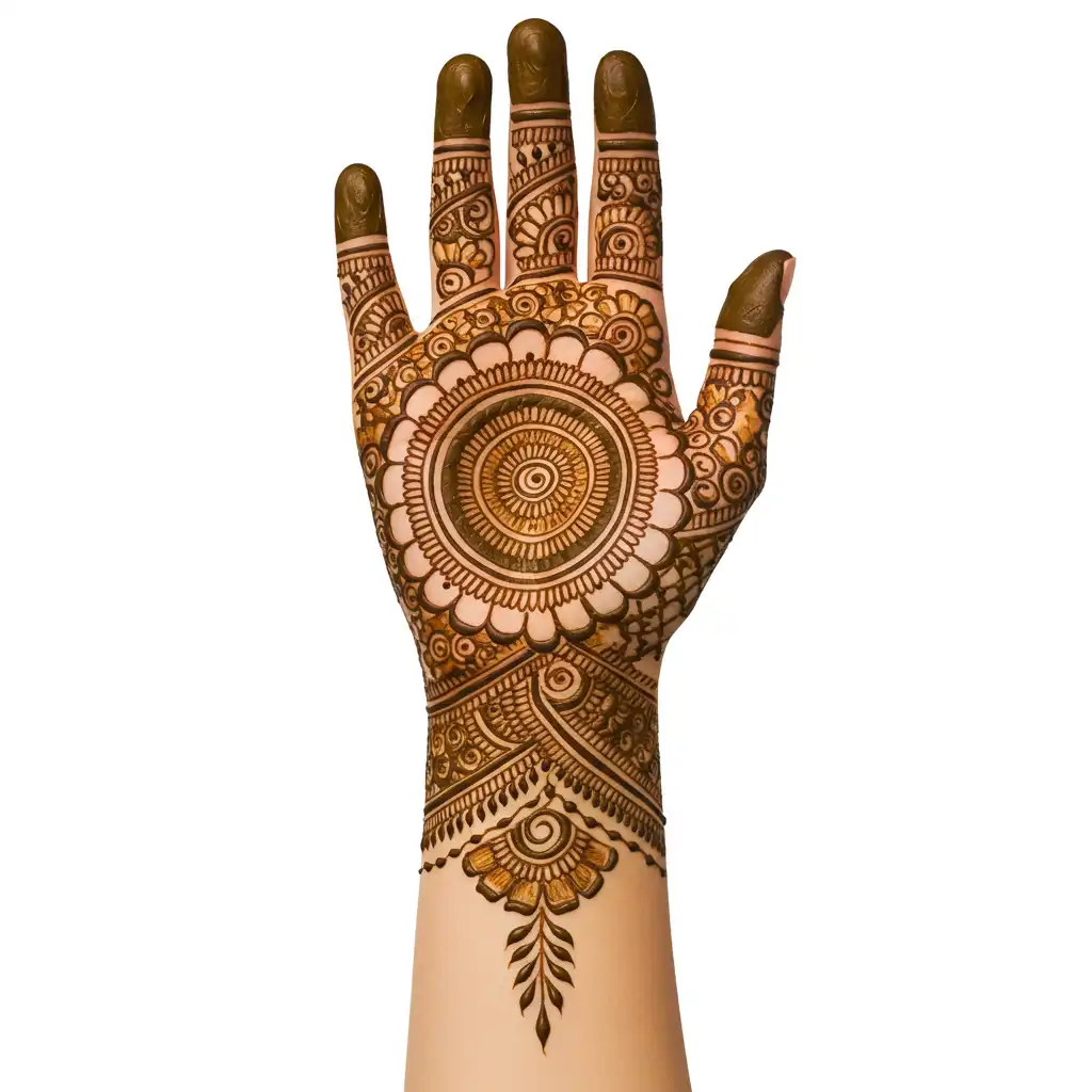 Flower tikki mehndi design 22 Flower tikki mehndi design 22