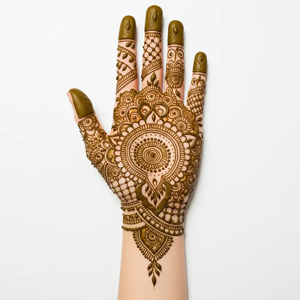 Flower tikki mehndi design 23 Flower tikki mehndi design 23