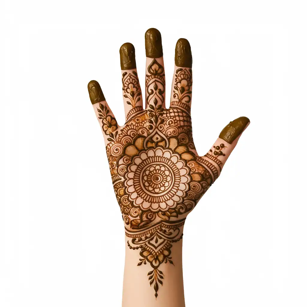 Flower tikki mehndi design 24 Flower tikki mehndi design 24