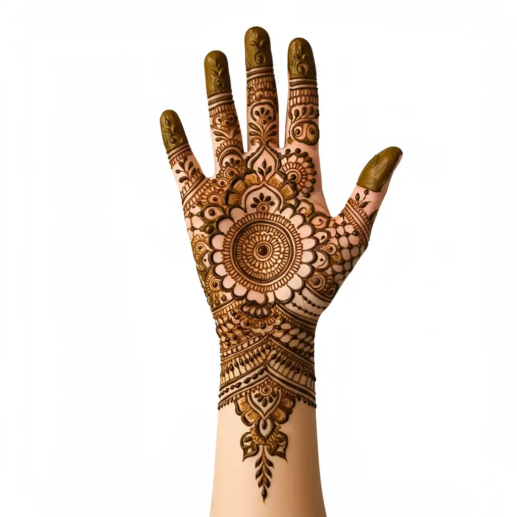 Flower tikki mehndi design 25 Flower tikki mehndi design 25