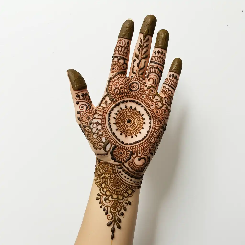 Flower tikki mehndi design 28 Flower tikki mehndi design 28
