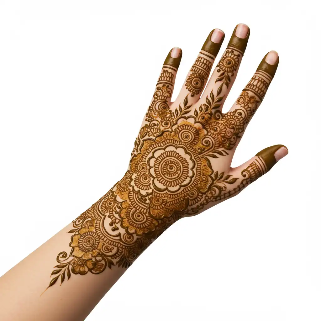 Flower tikki mehndi design 31 Flower tikki mehndi design 31