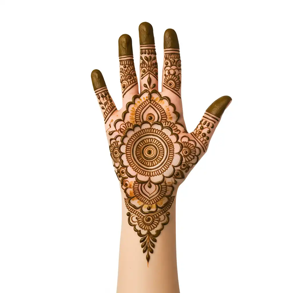 Flower tikki mehndi design 33 Flower tikki mehndi design 33