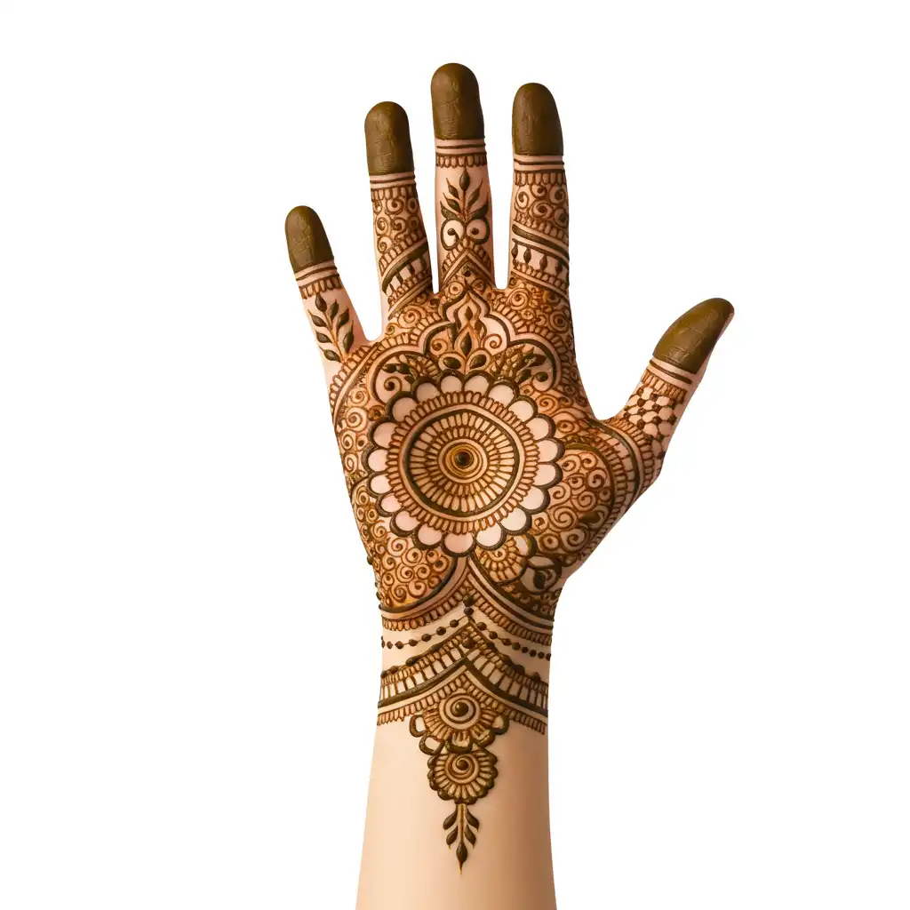 Flower tikki mehndi design 34 Flower tikki mehndi design 34