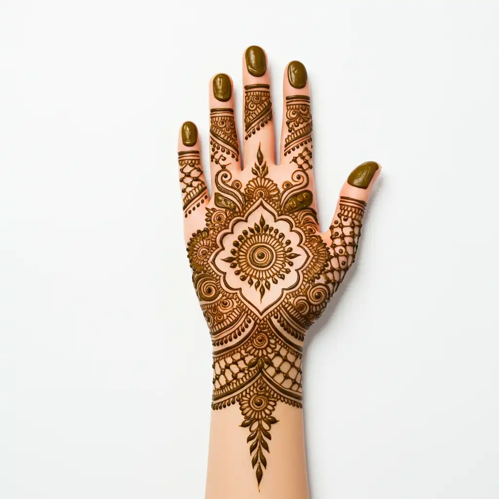 Flower tikki mehndi design 35 Flower tikki mehndi design 35