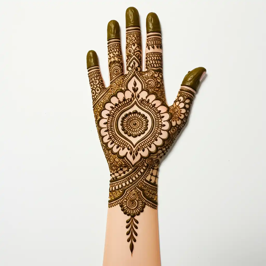 Flower tikki mehndi design 36 Flower tikki mehndi design 36