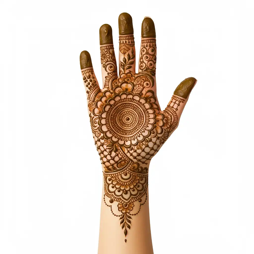 Flower tikki mehndi design 37 Flower tikki mehndi design 37