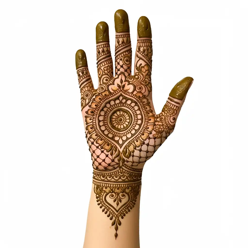 Flower tikki mehndi design 39 Flower tikki mehndi design 39
