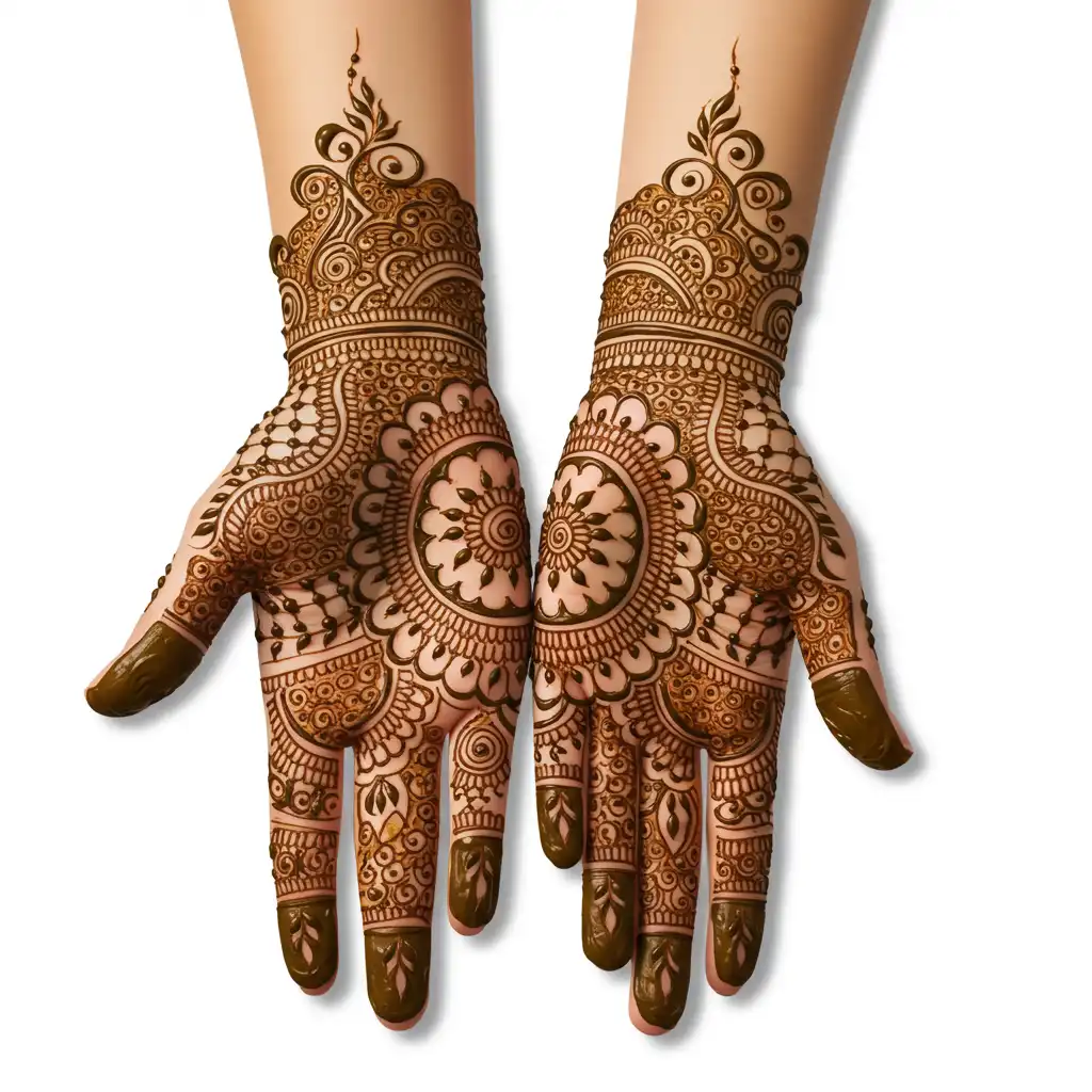 Flower tikki mehndi design 40 Flower tikki mehndi design 40