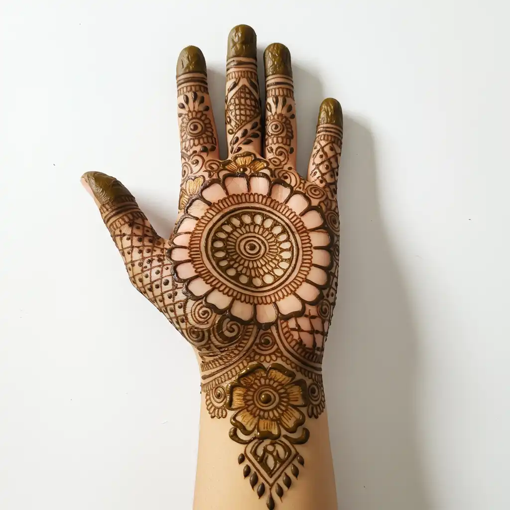 Flower tikki mehndi design 41 Flower tikki mehndi design 41
