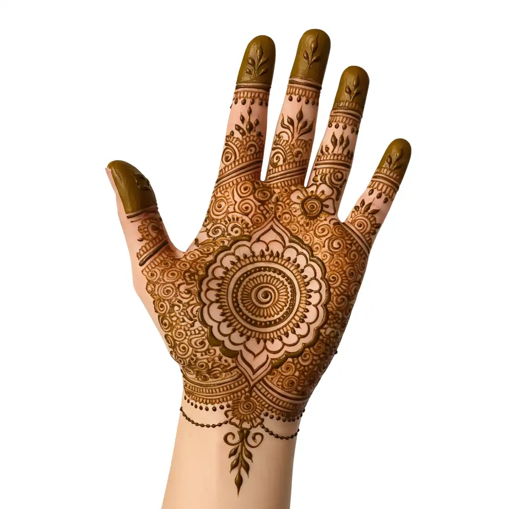 Flower tikki mehndi design 42 Flower tikki mehndi design 42