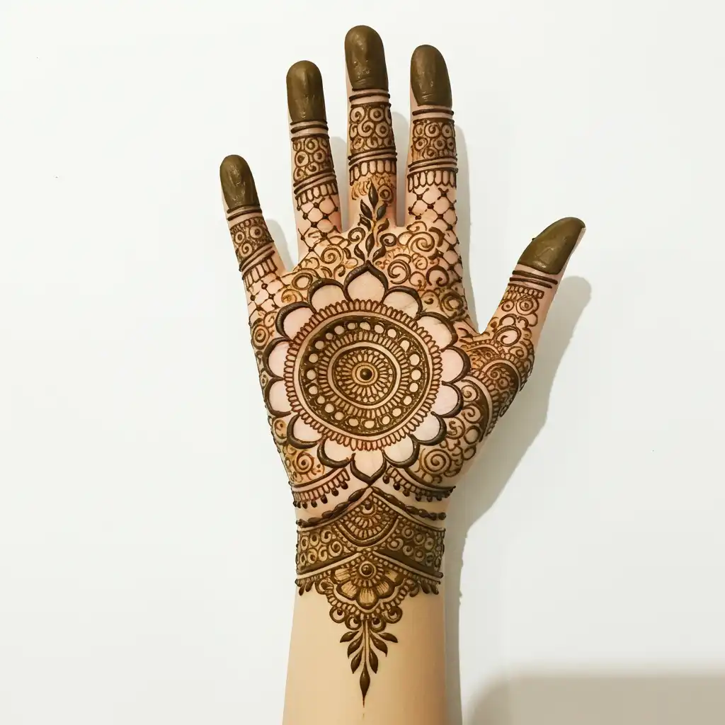 Flower tikki mehndi design 43 Flower tikki mehndi design 43