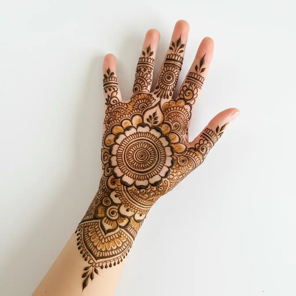 Flower tikki mehndi design 45 Flower tikki mehndi design 45