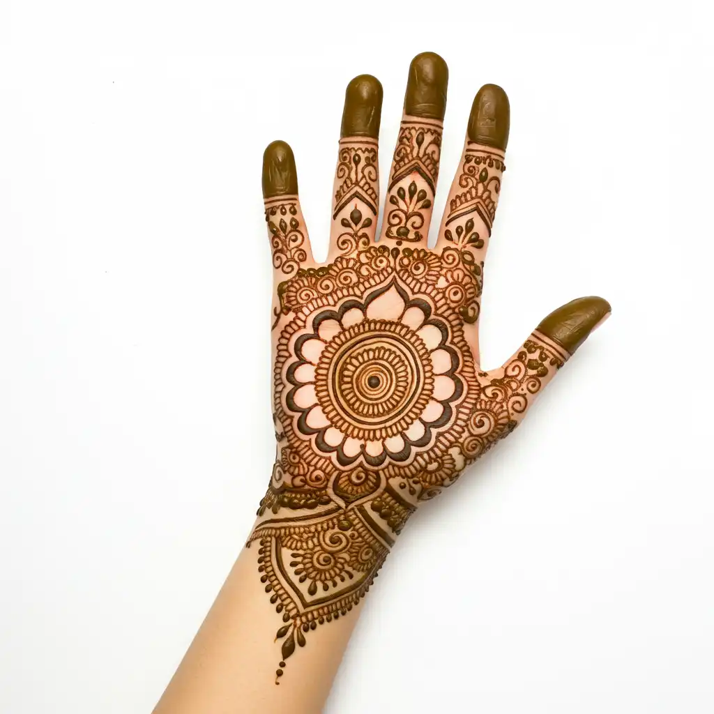Flower tikki mehndi design 47 Flower tikki mehndi design 47
