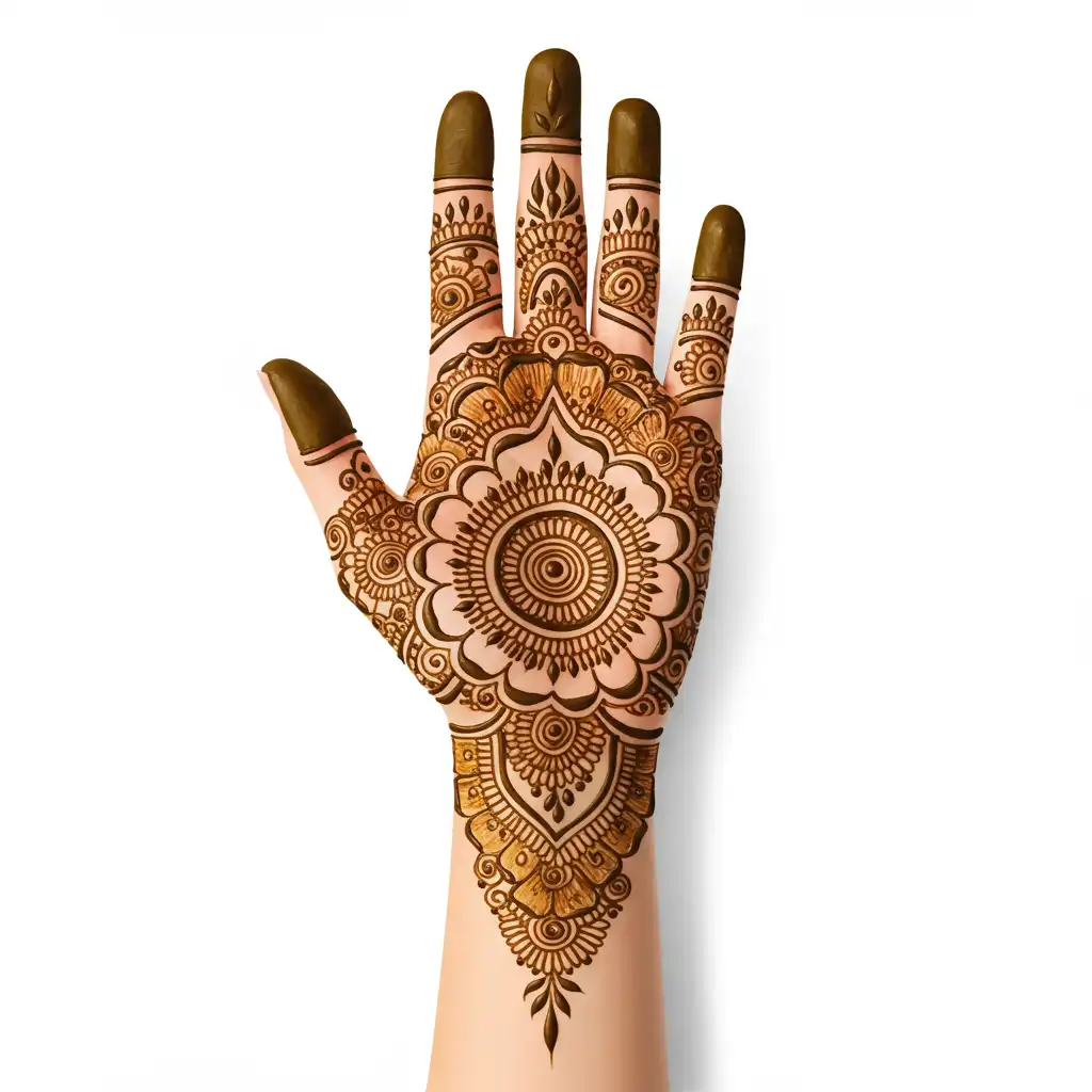 Flower tikki mehndi design 6 Flower tikki mehndi design 6