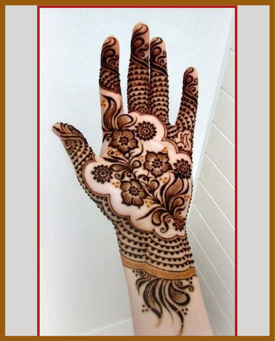 Full hand floral aesthetic front hand mehndi design Full hand floral aesthetic front hand mehndi design